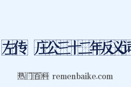 左传·庄公三十二年反义词是什么意思的图片